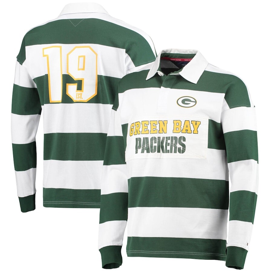 

Поло с длинным рукавом Tommy Hilfiger Green Bay Packers, зеленый
