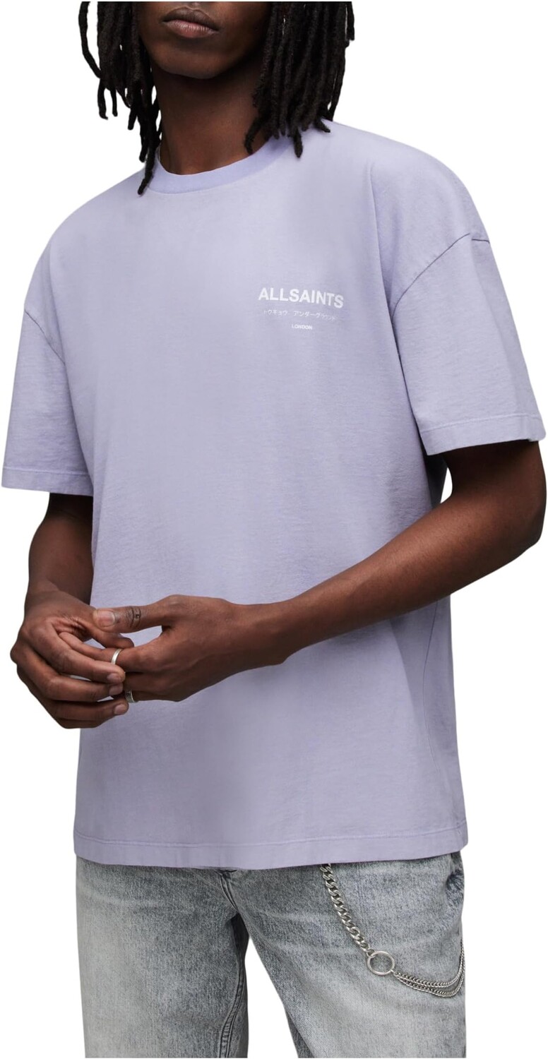 

Кофта с короткими рукавами Underground AllSaints, цвет Fresh Lilac