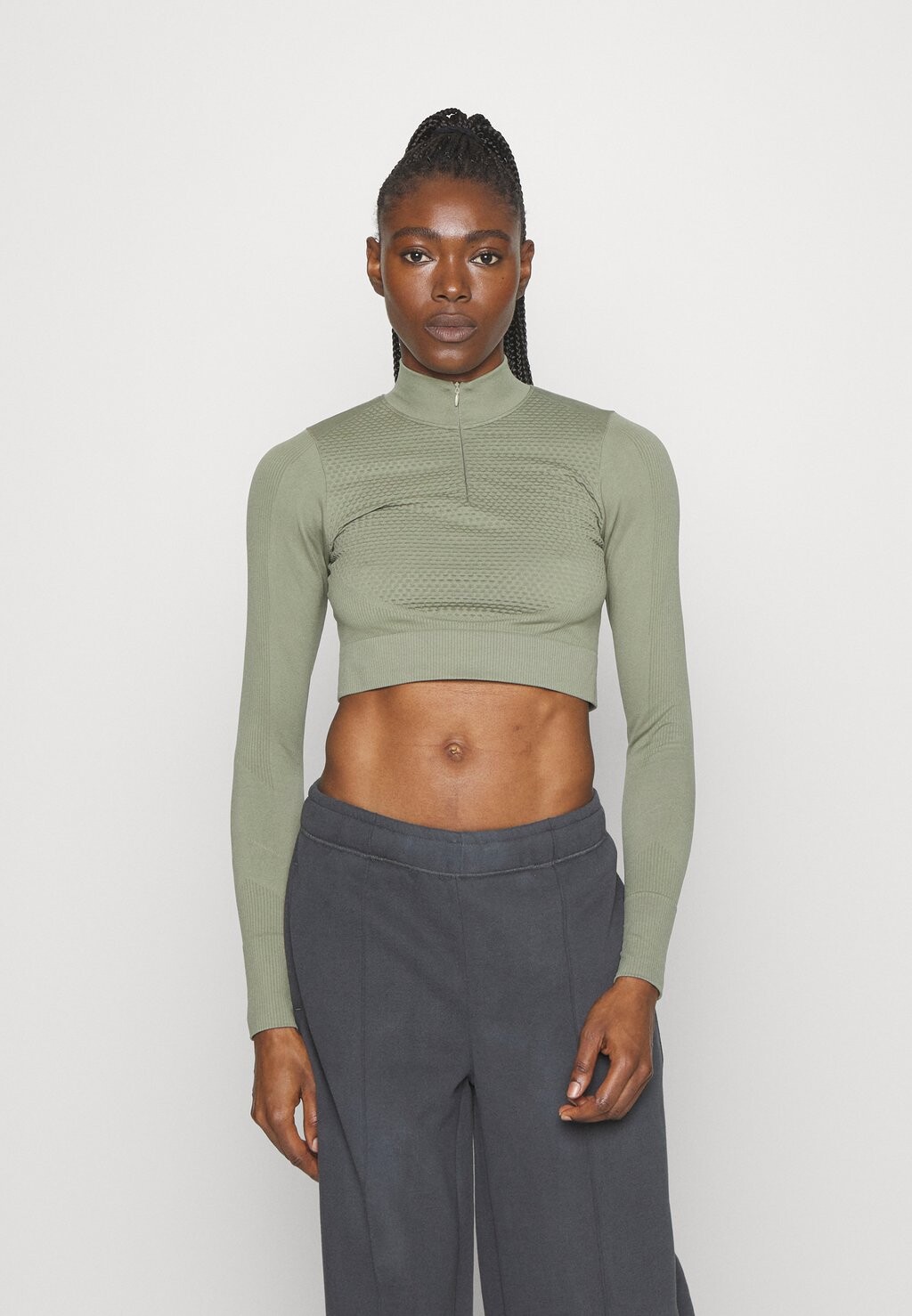 

Футболка с длинным рукавом Seamless Half Zip Long Sleeve Cotton On Body, цвет dusty khaki