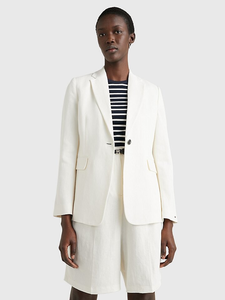 

Однотонный льняной блейзер Tommy Hilfiger