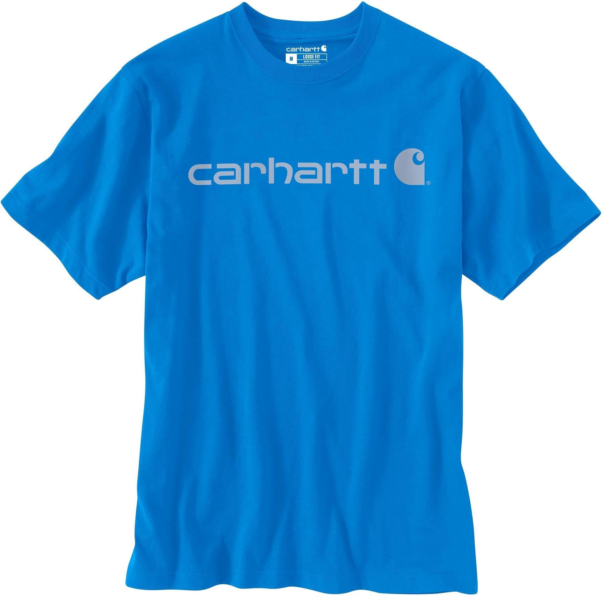 Футболка с фирменным логотипом (S/S) Carhartt, цвет Blue Glow футболка с фирменным логотипом s s carhartt цвет marmalade heather
