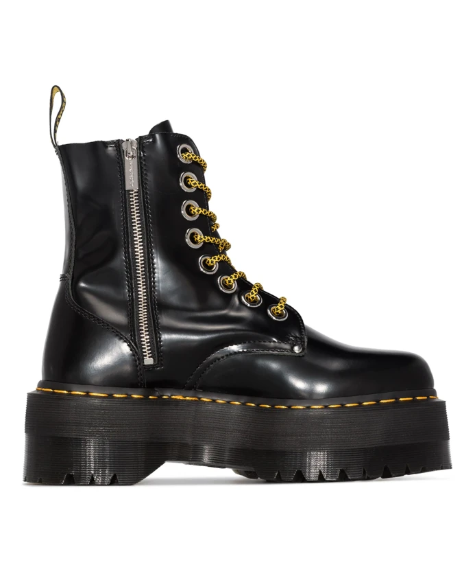 

Кожаные ботинки на платформе с молнией Dr. Martens, черный
