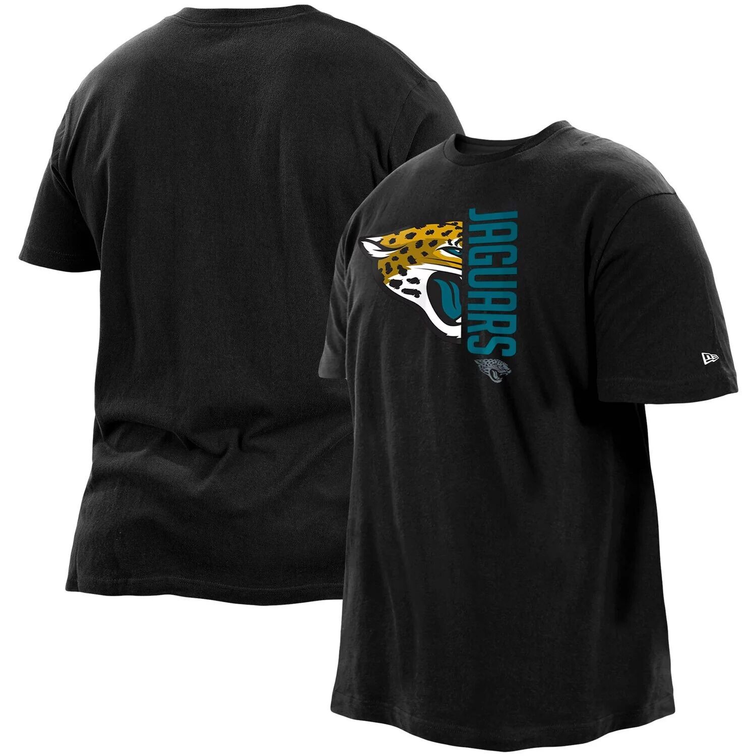 

Мужская черная футболка Jacksonville Jaguars Big & Tall 2-Hit New Era