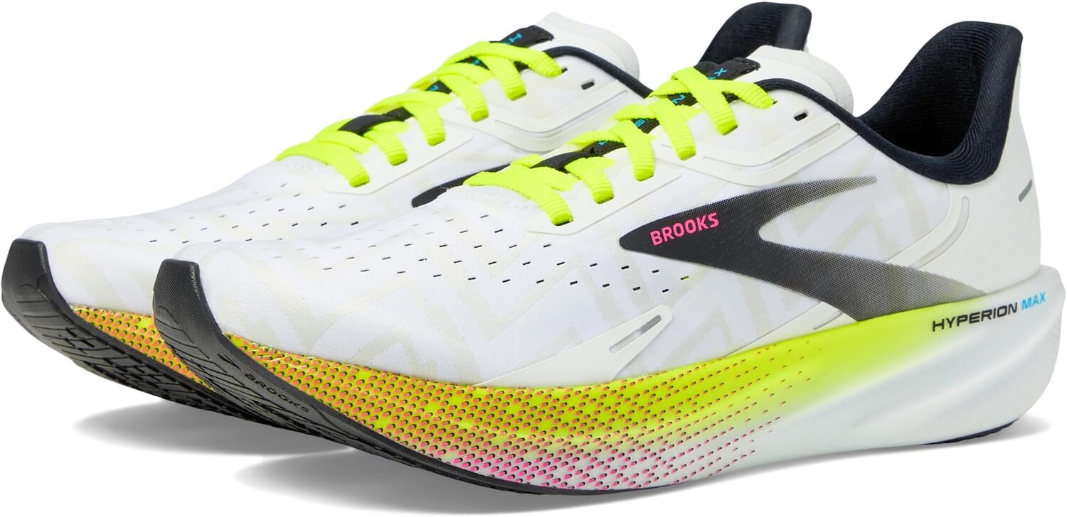 Кроссовки Hyperion Max Brooks, цвет White/Black/Nightlife кроссовки brooks hyperion цвет gunmetal black white