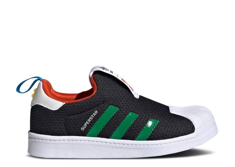 

Кроссовки Adidas LEGO X SUPERSTAR 360 J 'BLACK GREEN', черный