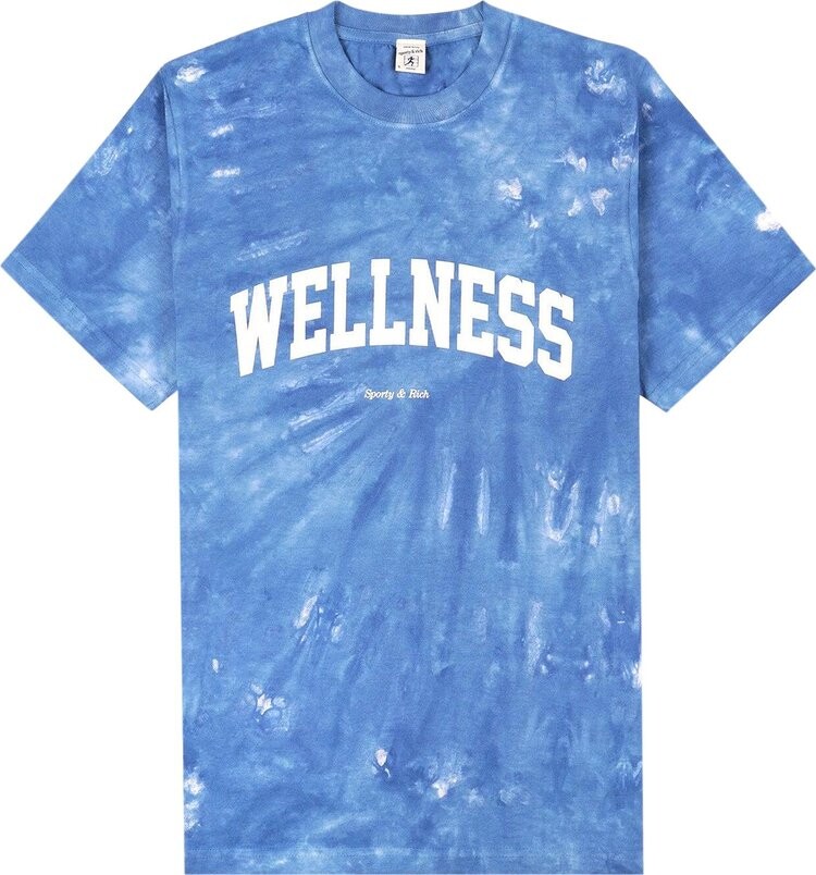 

Футболка Sporty & Rich Wellness Ivy Tie Dye 'Hydrangea/White', синий