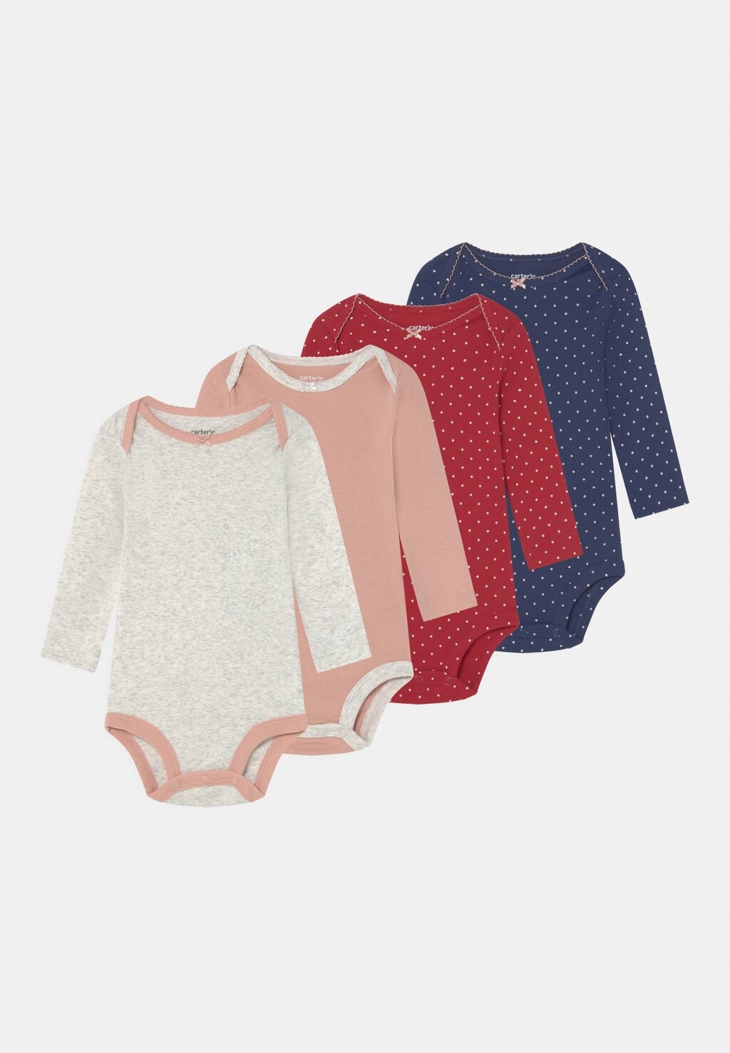 

Боди 4 PACK Carter's, цвет burgundy pink