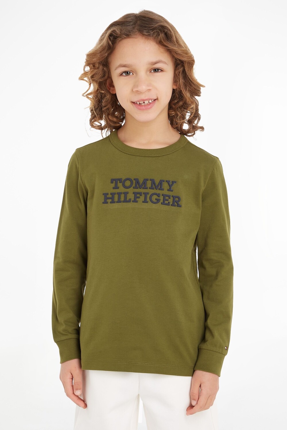 

Дети футболка с логотипом Tommy Hilfiger, зеленый