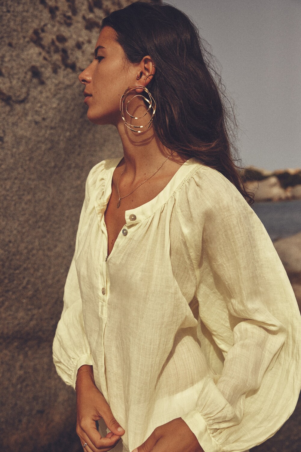 

Асимметричные серьги-кольца Zara, золотой