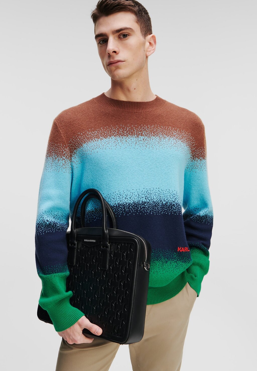 

Портфель K/LOOM LEA KARL LAGERFELD, a999 черный
