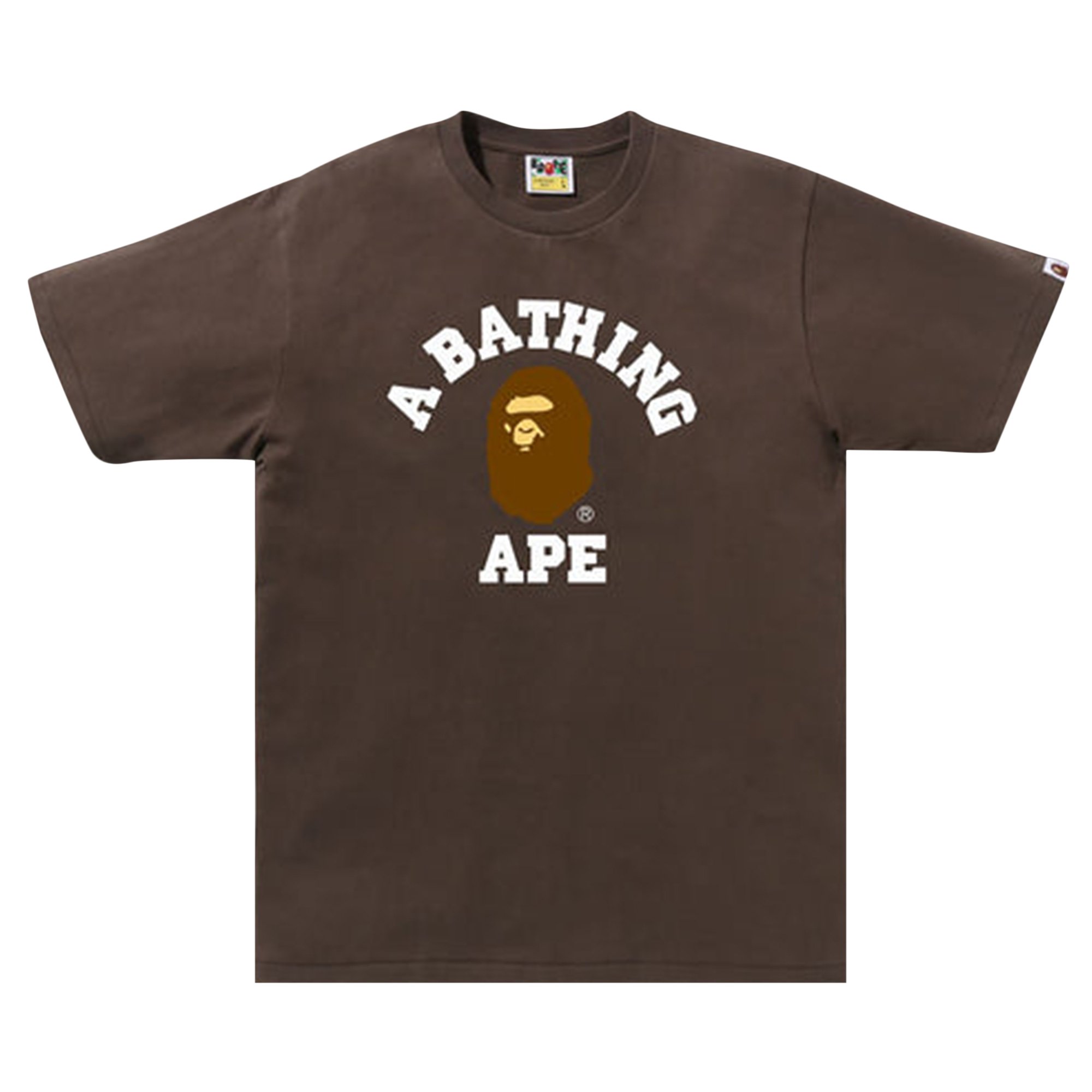 Футболка BAPE College, коричневая футболка bape college серая