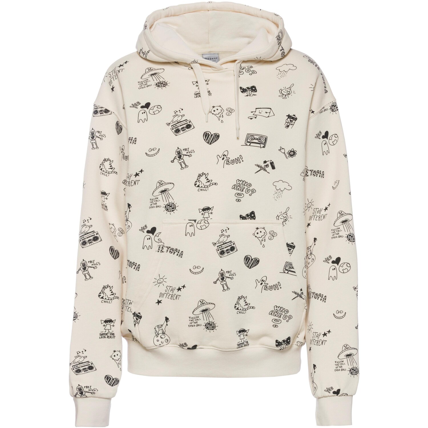 

Толстовка iriedaily Hoodie Krikkel, цвет undyed