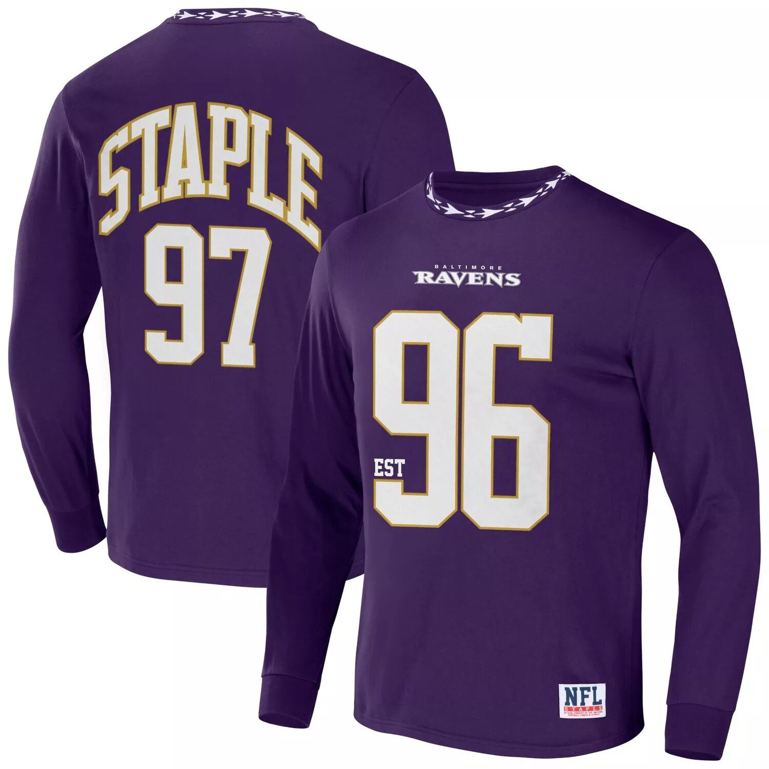 

Мужская футболка NFL x Staple Purple Baltimore Ravens Core Team с длинным рукавом