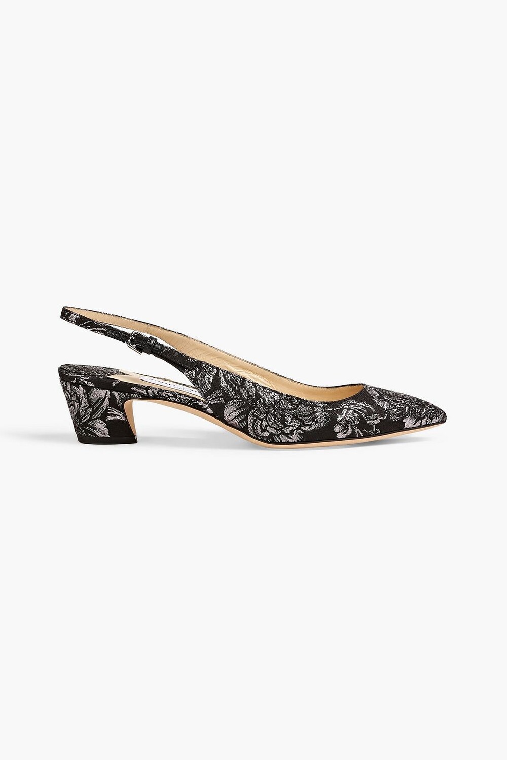 

Парчовые туфли Gemma 40 с эффектом металлик и пяткой на пятке JIMMY CHOO, серебряный, Серый