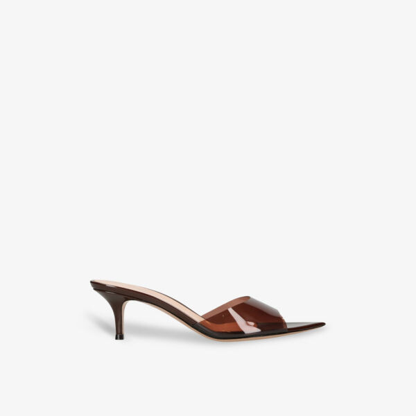 

Мюли Vernice на каблуке из ПВХ с открытым носком Gianvito Rossi, коричневый