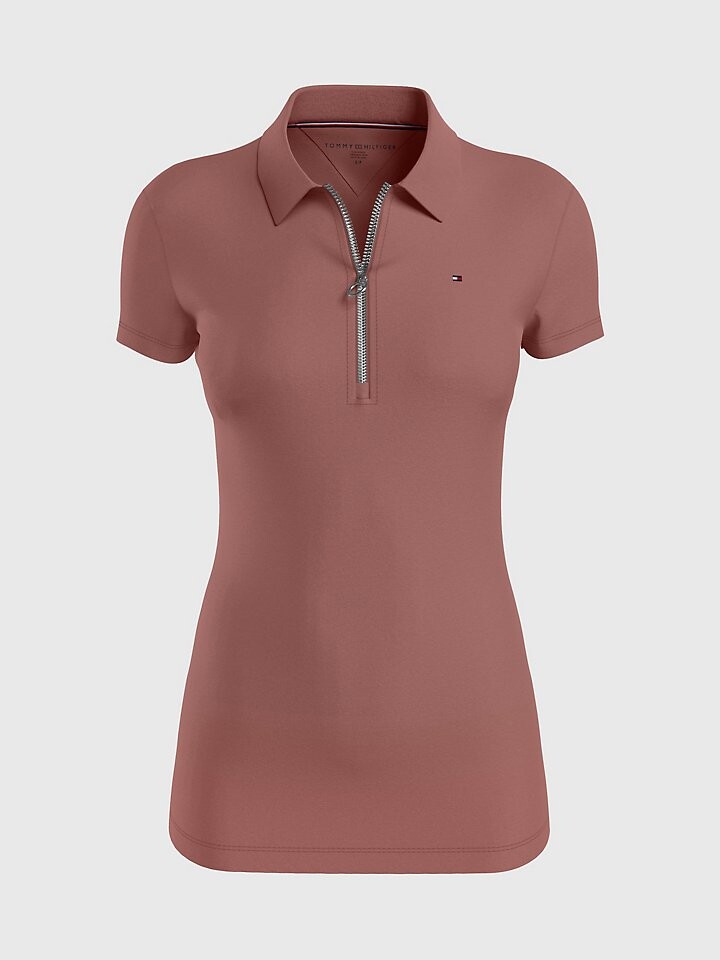 

Поло Slim Fit Essential на молнии Tommy Hilfiger