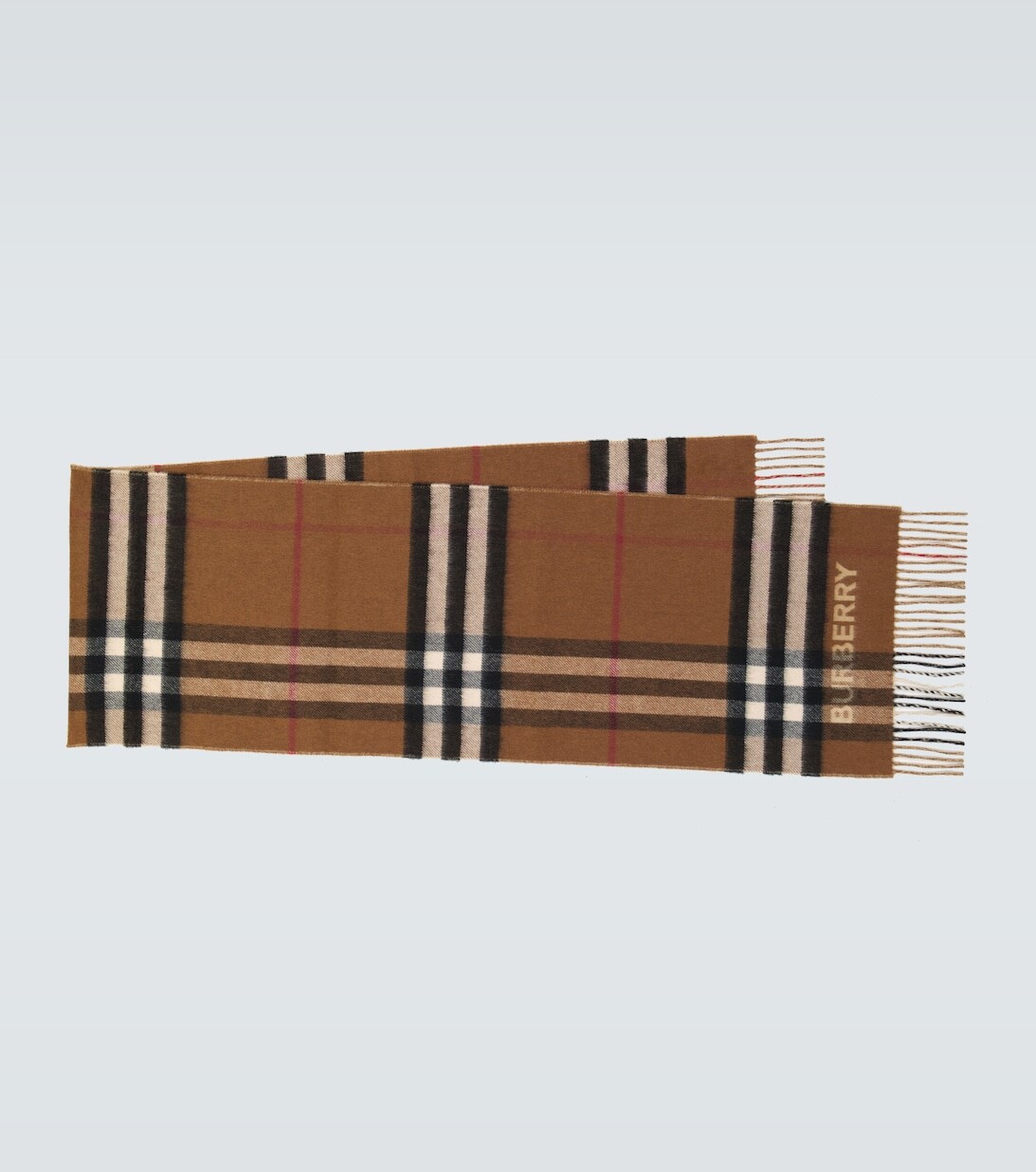 

Классический кашемировый шарф Burberry, коричневый