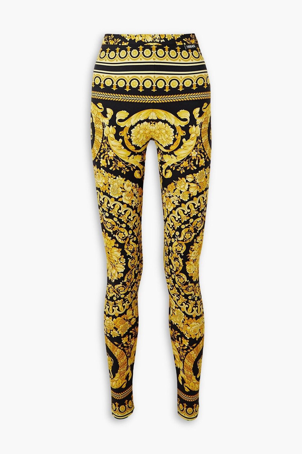 

Леггинсы из эластичного джерси с принтом VERSACE, бархатцы