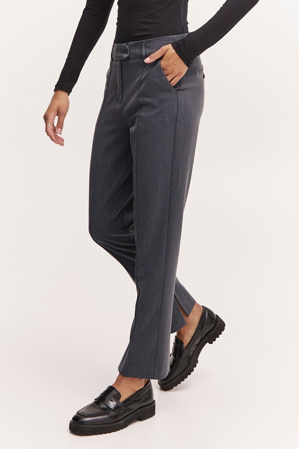 

Брюки b.young Stoffhose BYDANTA SLIT PANTS 2 20811798, серый