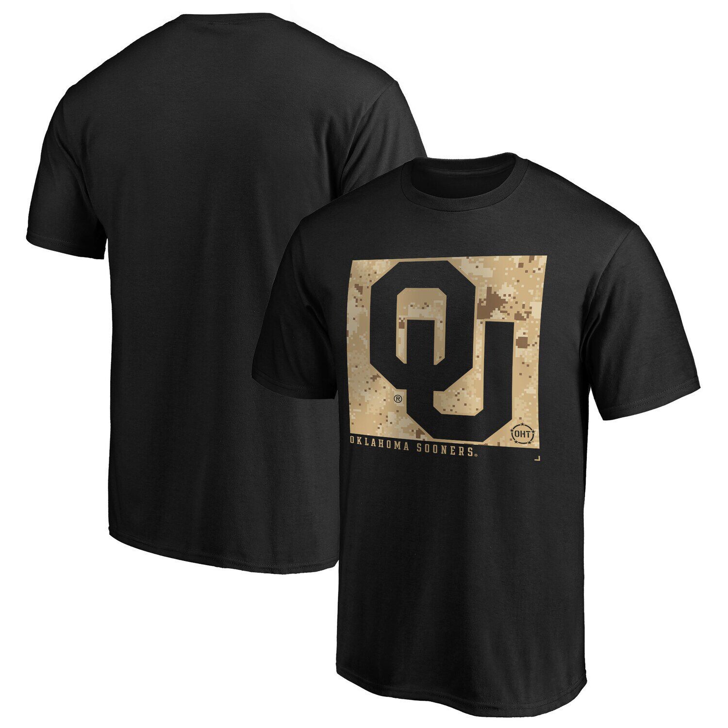 

Мужская черная футболка с логотипом Fanatics Oklahoma Early OHT Military Appreciation Eagle, Черный