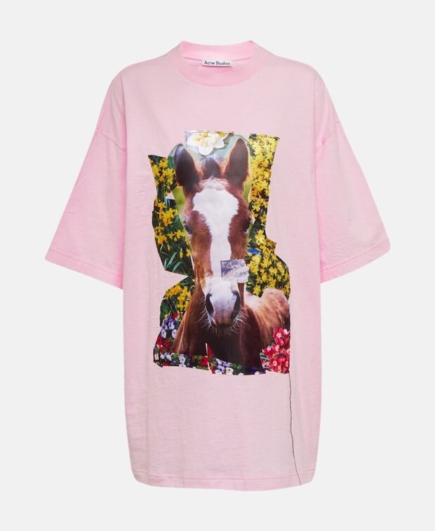

Футболка Acne Studios, розовый