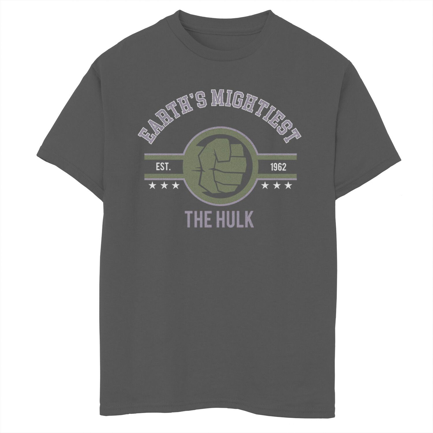 

Футболка с логотипом Marvel Hulk Earth's Mightiest 1962 для мальчиков 8–20 лет Licensed Character
