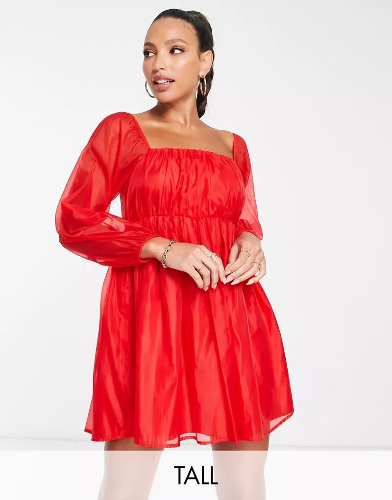 Красное мини-платье в стиле бэби-долл Jaded Rose