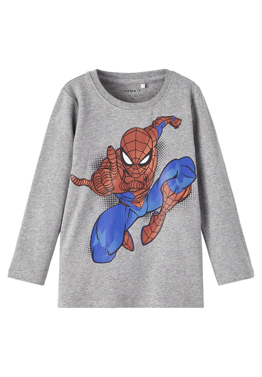 

Топ с длинными рукавами NMMOKTAV SPIDERMAN MAR Name it, цвет grey melange