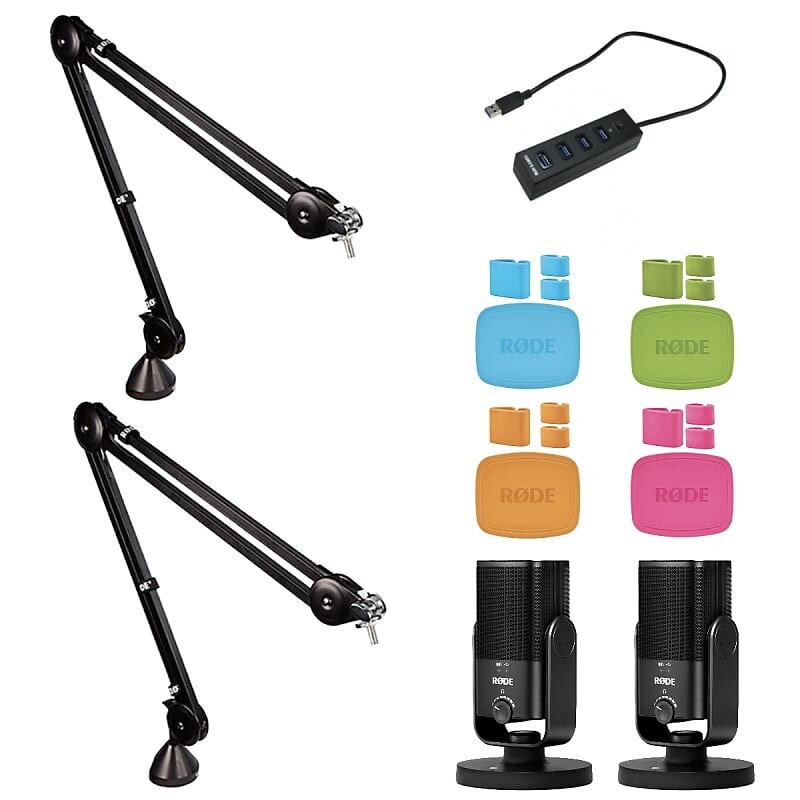 

Микрофон RODE NT-USB Mini x2, PSA 1 x2, USB Hub, Colors, Cloth