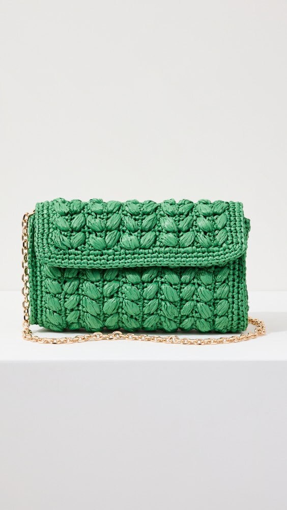 

Сумка-кроссбоди Caterina Bertini Woven Raffia, зеленый