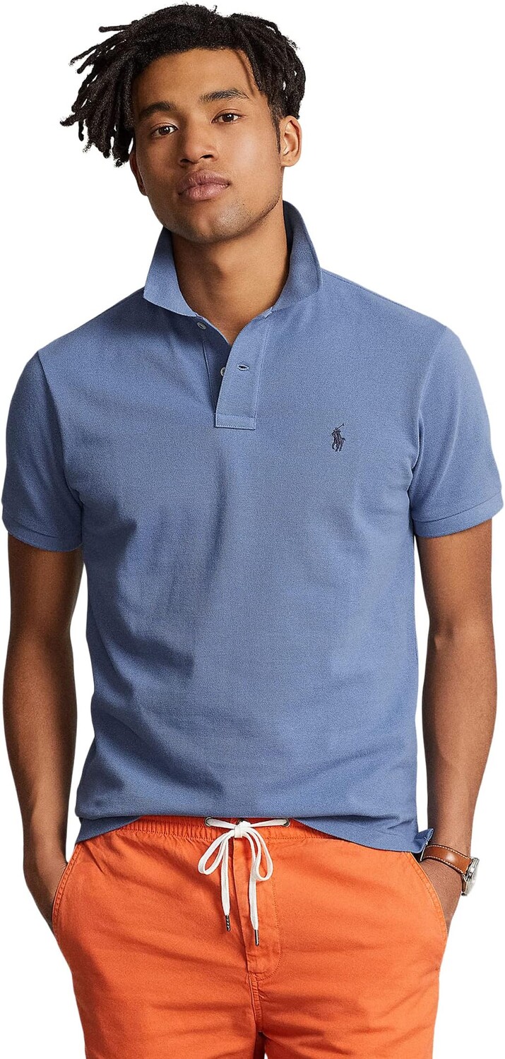 

Рубашка-поло Classic Fit Mesh Polo Shirt Polo Ralph Lauren, цвет Nimes Blue