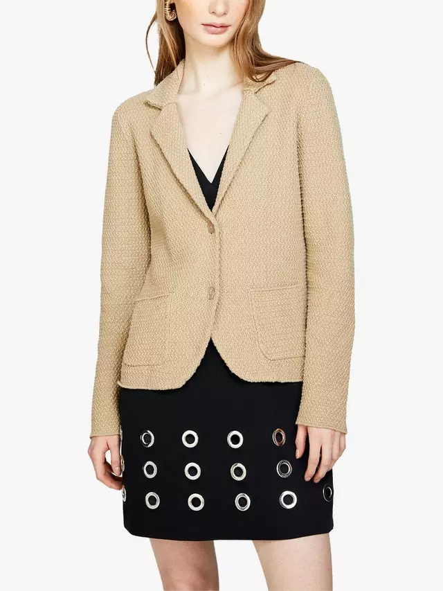 

Блейзер SISLEY Knitted Cotton, бежевый