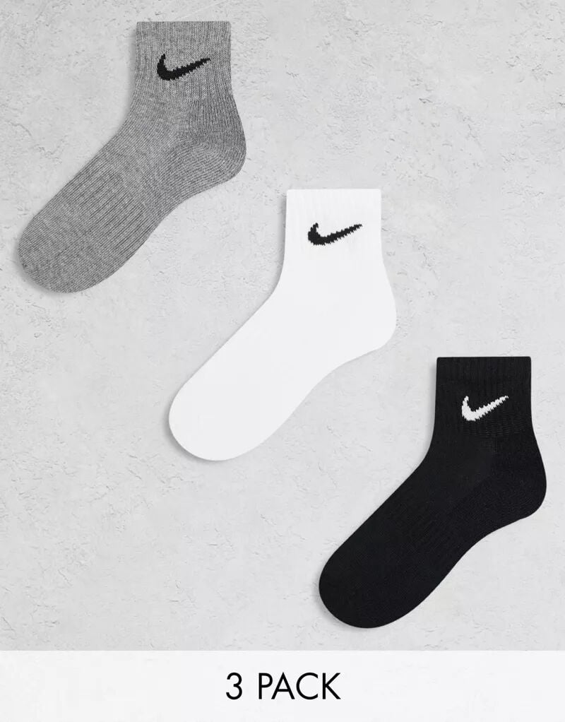 

Набор из трех носков Nike Everyday с мягкой подкладкой разных цветов