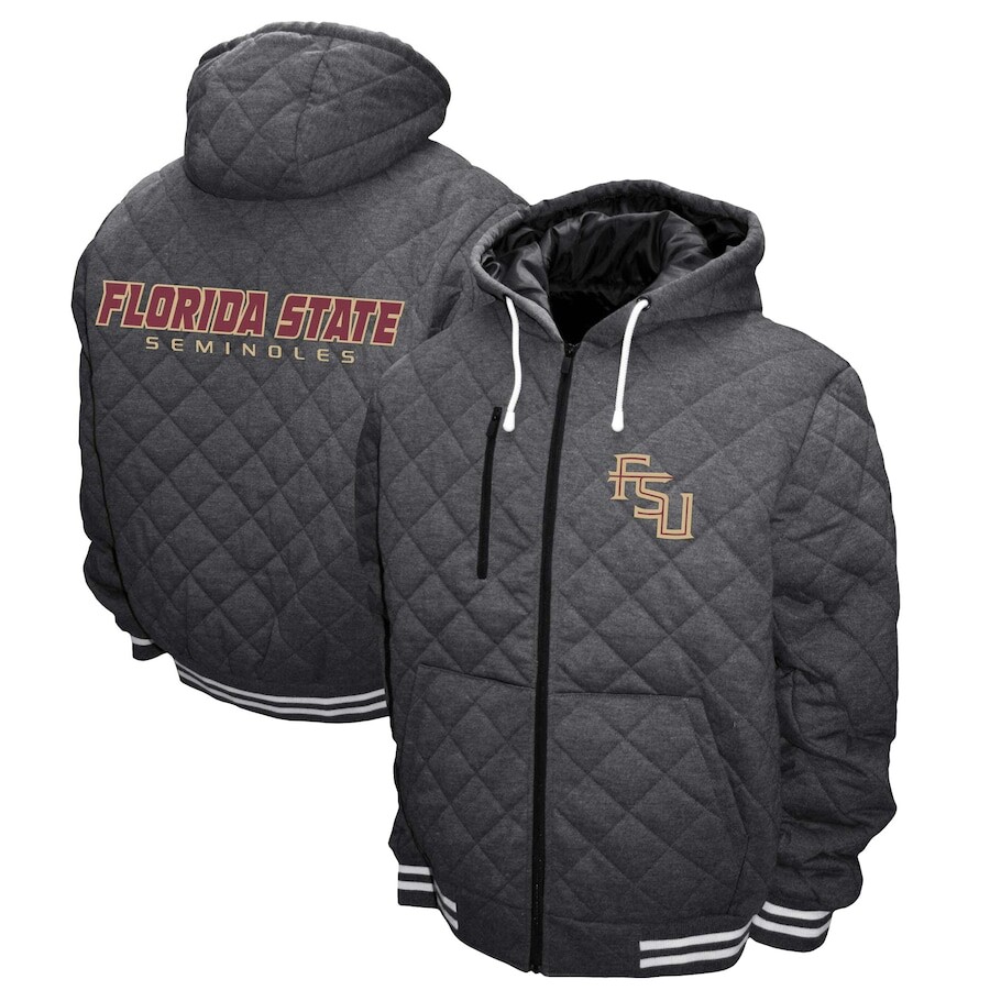 

Толстовка на молнии Franchise Club Florida State Seminoles, серый