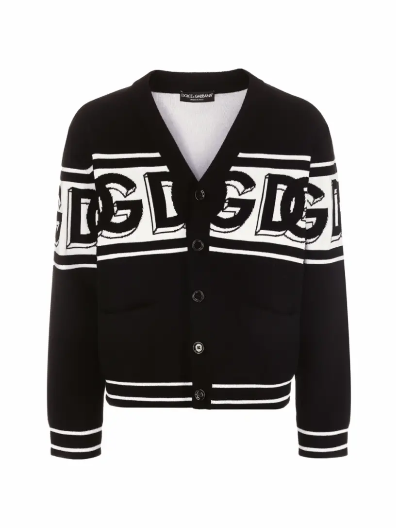 

Вязаный кардиган с монограммой Dolce&Gabbana, мультиколор