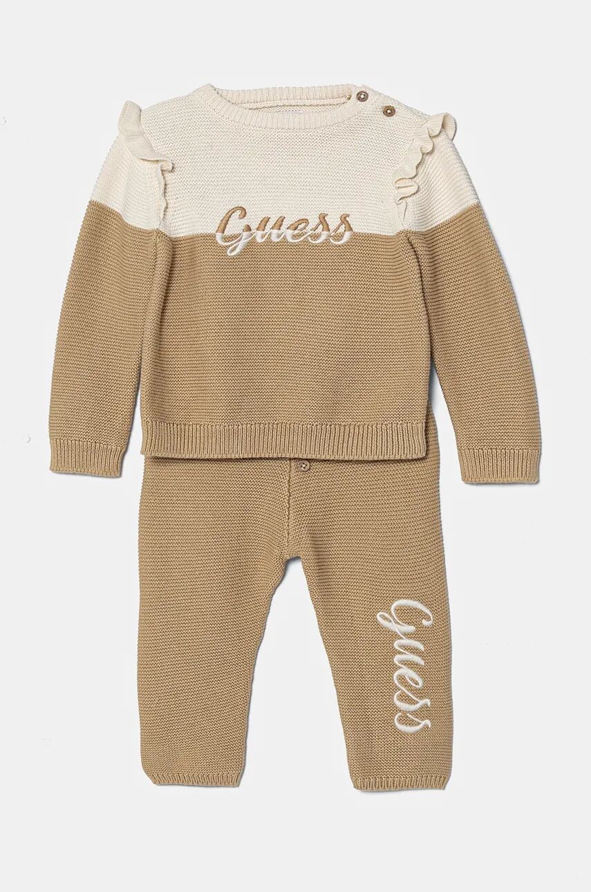 

Guess детский хлопковый костюмчик, бежевый