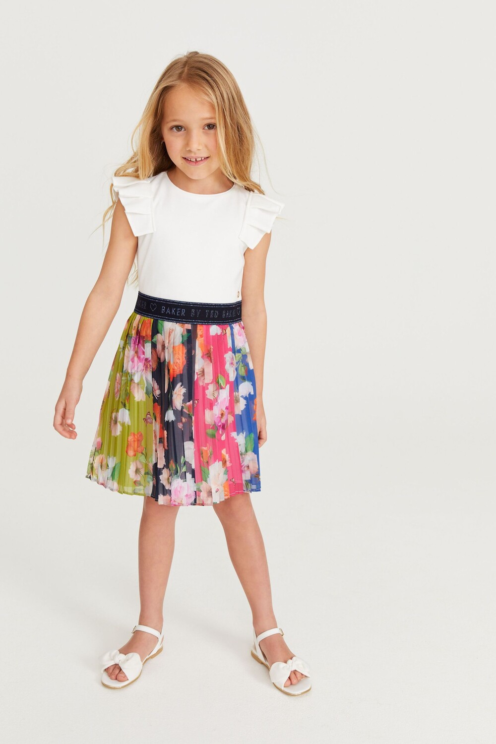 

Разноцветное платье на плиссе Baker by Ted Baker, мультиколор