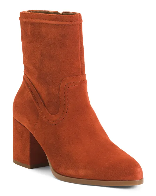 

Замшевые ботинки Pailey на блочном каблуке Vince Camuto, цвет Ketchup