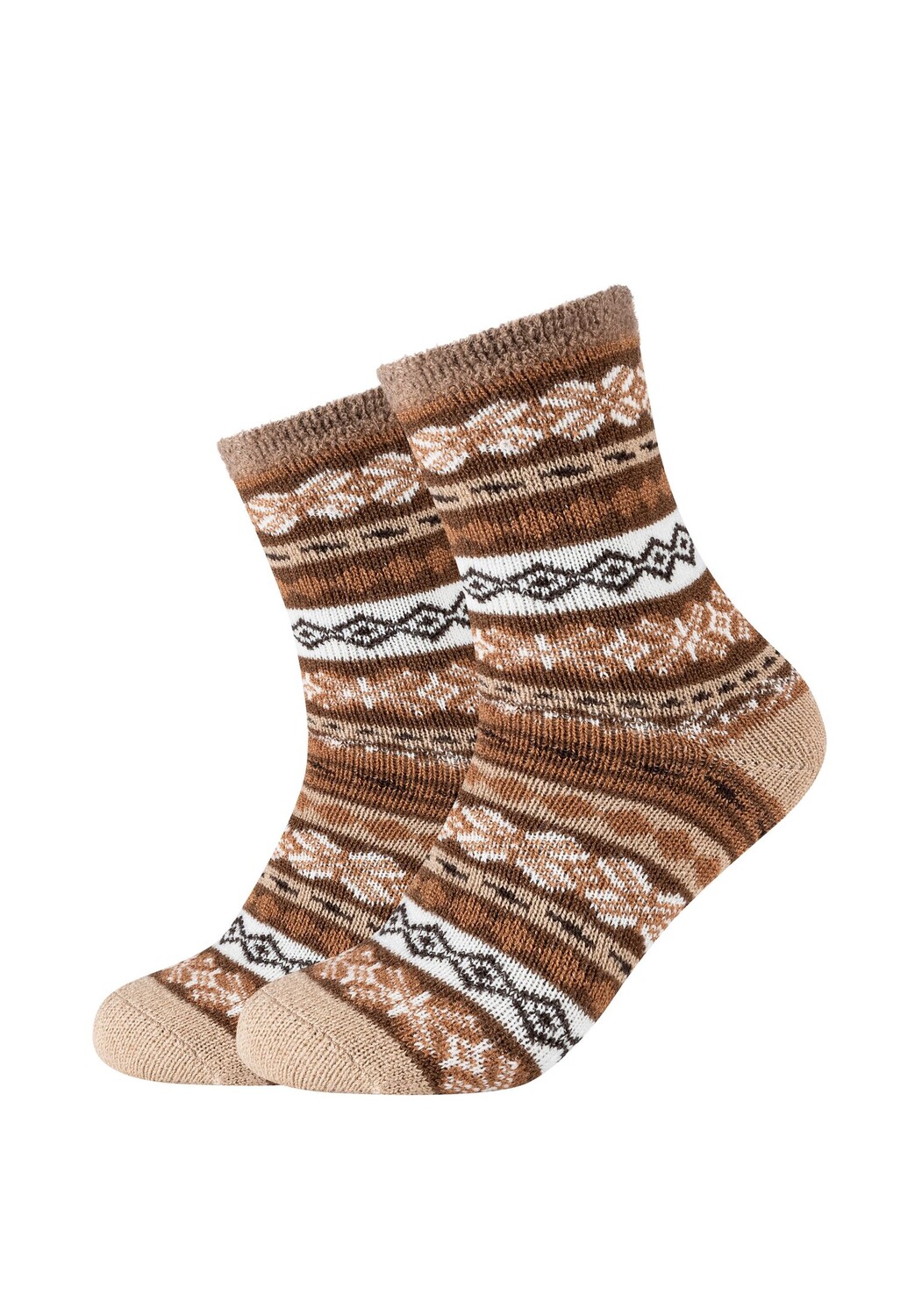 

Носки camano Cosy Norweger Kuschel Flauschig Warm Damen Zopfmuster Lang Flausch Für Winter Set Frauen 2 шт warm & cozy, серо коричневый