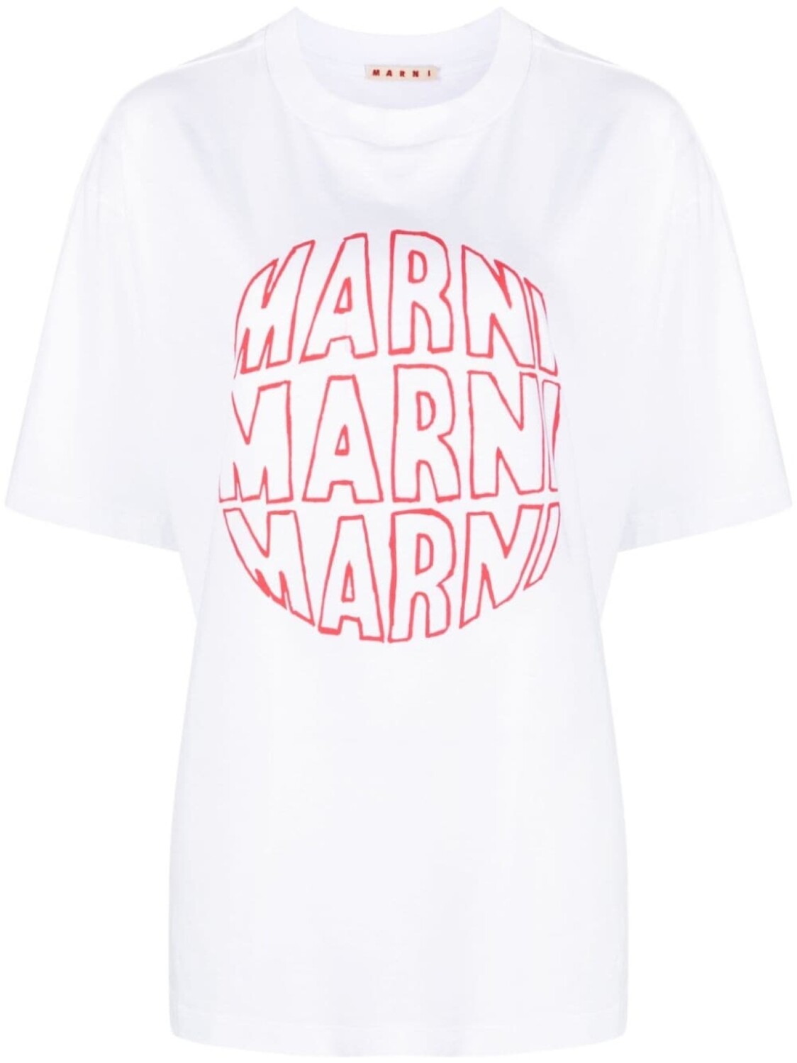 

Marni футболка с логотипом, белый