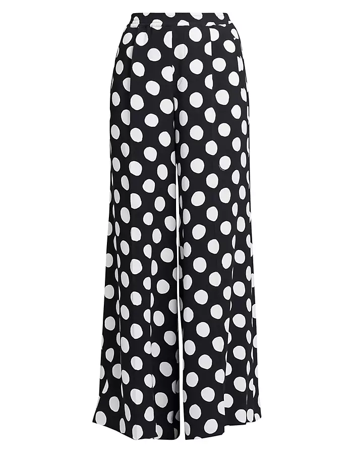 

Широкие брюки в горошек Marni, черный