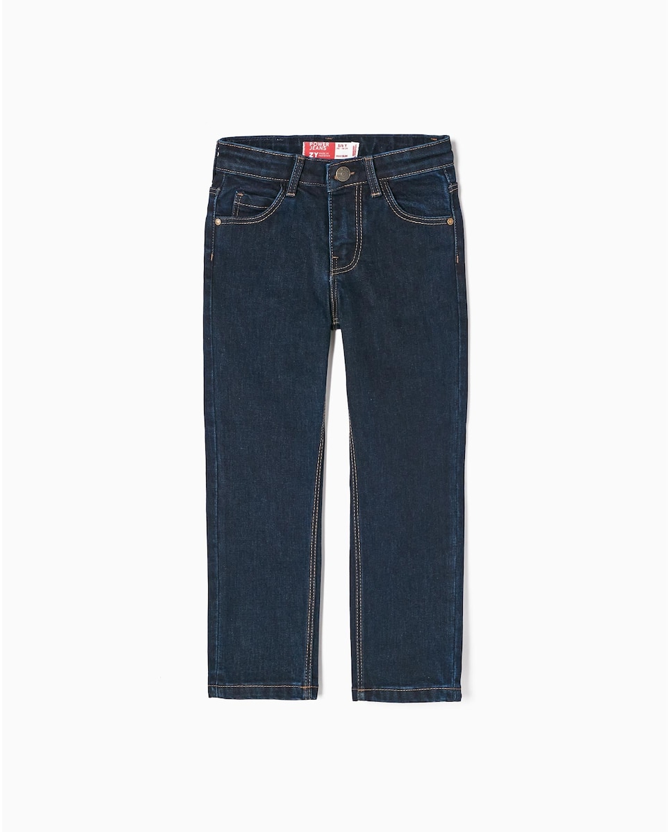 Узкие джинсы с пятью карманами для мальчика Zippy, темно-синий брюки модель джинсы для мальчика barkito деним темно синие