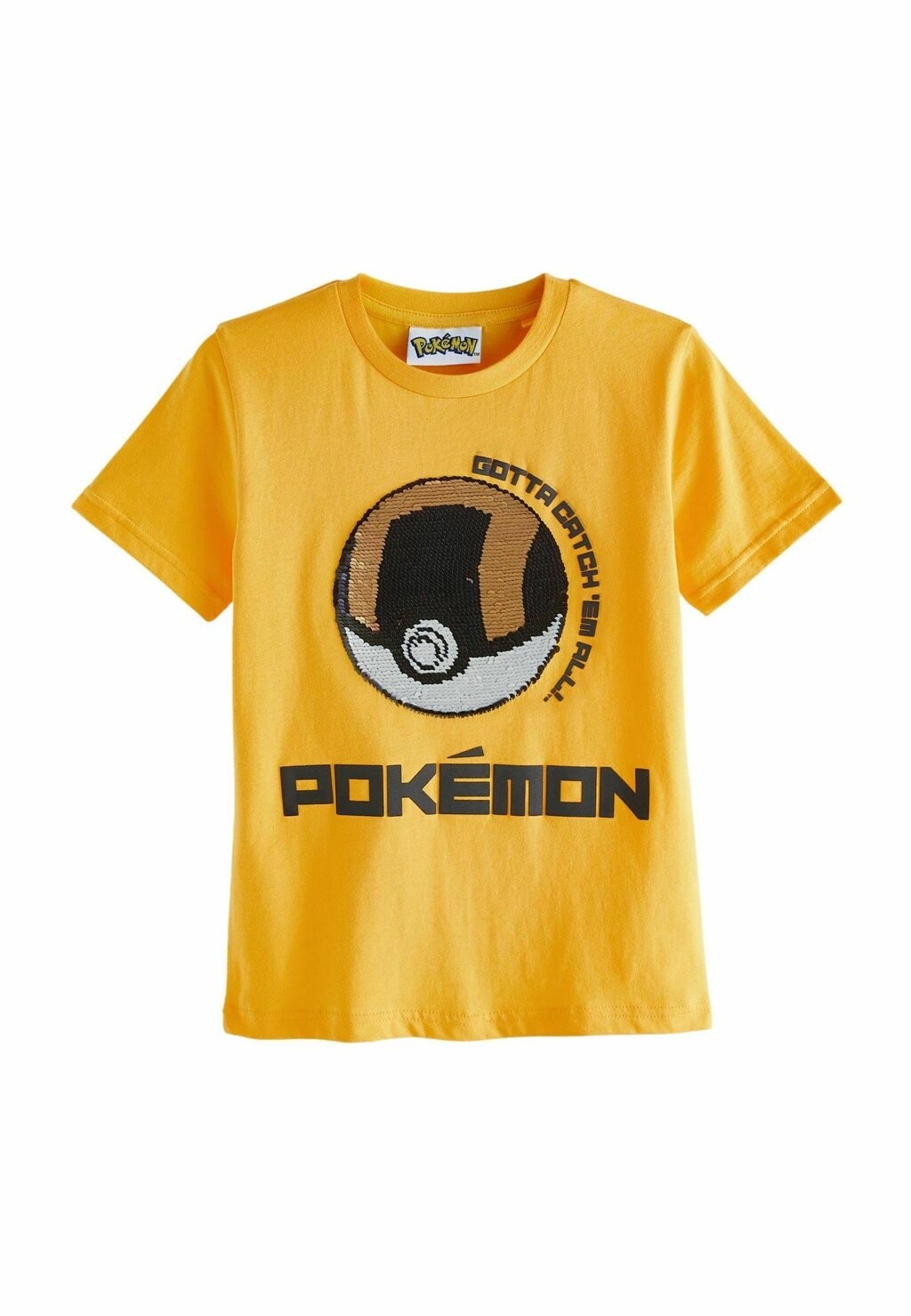 

Футболка с принтом POKÉMON SEQUIN Next, цвет yellow