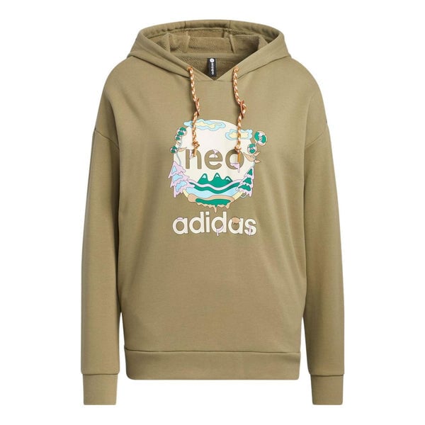 

Толстовка с капюшоном neo util hoodies Adidas, зеленый