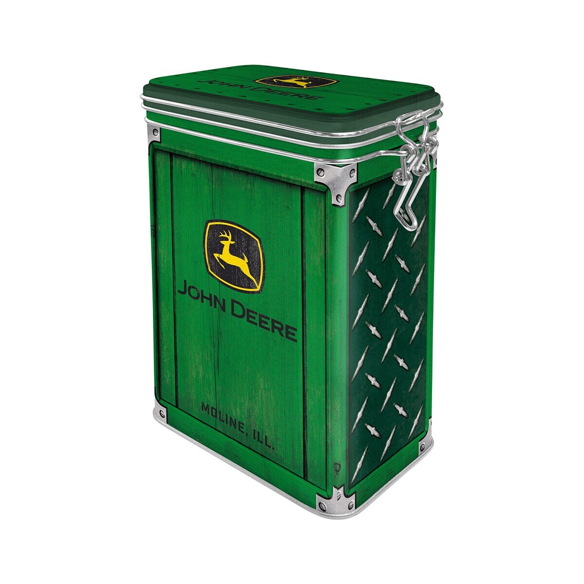 

Ретро-кофейница Nostalgic-Art, 1,3 л, "John Deere – Diamond Plate", подарок для трактористов, с ароматной крышкой, винтажный дизайн