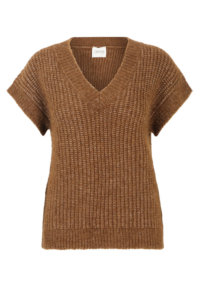 цена Вязаный жилет-свитер Cartoon, коричневый