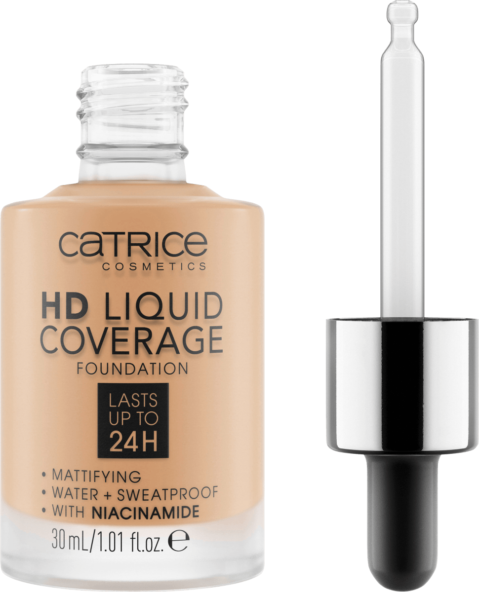 цена Тональный крем Liquid HD Coverage Water 42 Sandy Rose 30 мл Catrice