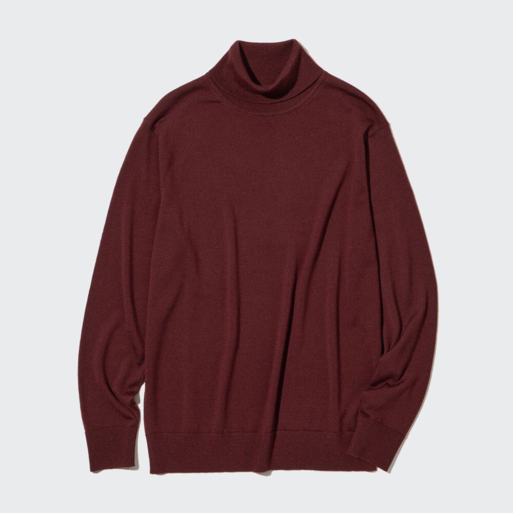 

Предпродажа мужского и женского камвольного свитера Uniqlo с двумя лацканами и высоким воротником из мериносовой шерсти