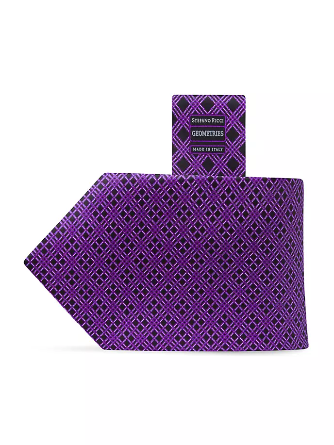 Роскошный тканый шелковый галстук Stefano Ricci, фиолетовый