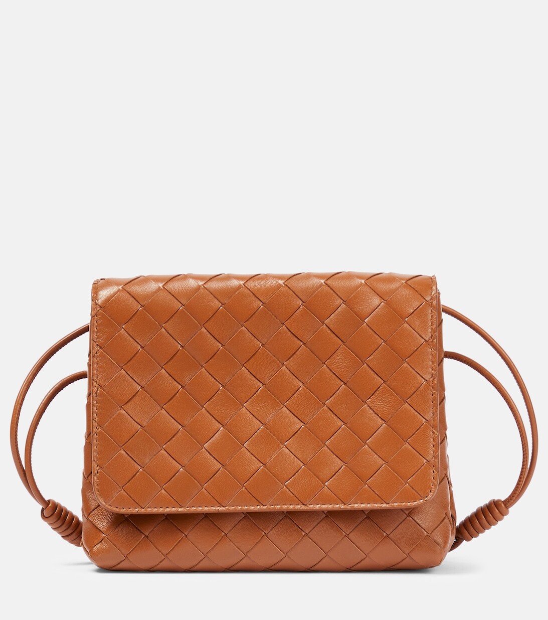 

Сумка через плечо из кожи Intrecciato Bottega Veneta, коричневый